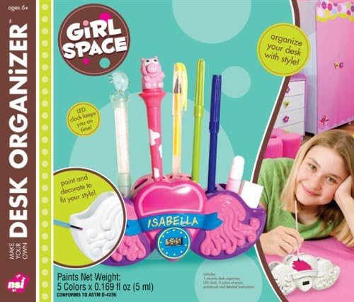 Girl Space Time Telling Desk Organizer
