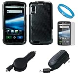Carbon Fiber 2 Piece Protective Rubberized Crystal Hard Case for AT&T Wirel ....