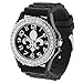 GP 6886 Designs Women's Rhinestone Fleur De Lis Silicone Watch