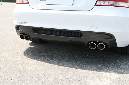 3D Design Carbon Fiber Rear Diffuser for Quad Tips BMW 1 Series E82 M Sport 08+