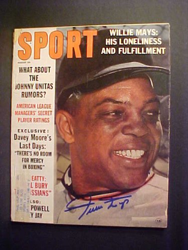 Willie Mays San Francisco Giants Autographed August 1963 Sport Magazine