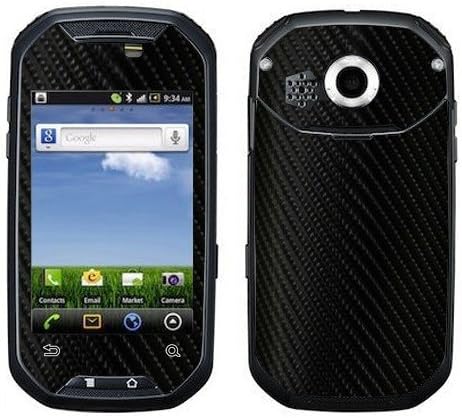 Fincibo (TM) Pantech Crossover P8000 Decal Vinyl Sticker Skin Cover - 4D Black Carbon Fiber