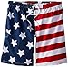 Kanu Surf Men's Big American Flag Extended Size Swim Trunks