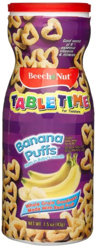 Beech-Nut Table Time for Toddlers, Banana Puffs, 1.5-Ounce Containers (Pack of 12) by Baby Cereals
