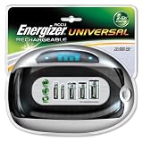 Energizer Universal Battery Charger with Smart LCD 2-5Hrs Charging Time for AAA AA C D 9V Ref 629874