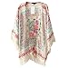 ASHERANGEL Women's Tassel Bikini Covers Floral Printed Bathing Suit Kimono Cover Up