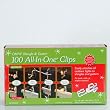 Pack of 100 Outdoor All-In-One Gutter and Shingle Christmas Light Hook Clips