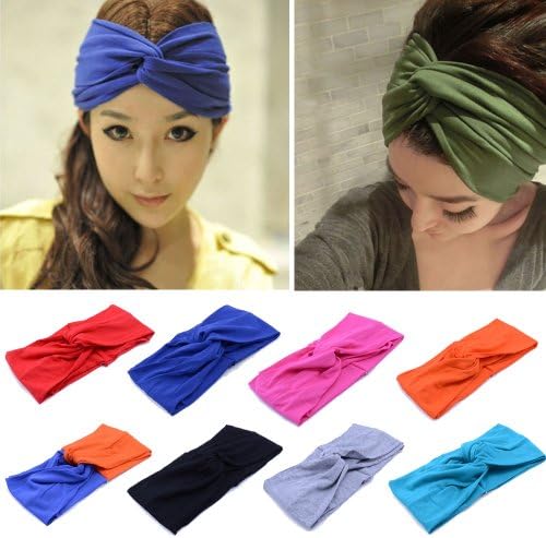 Gaomall new arrival Women Turban Twist Headband Head Wrap Twisted Knotted Knot Soft Hair Band
