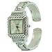 Silver Impressions Cuff Watch with Square Face