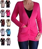Pacific Draped Lightweight Waterfall Button Cardigan with Pockets