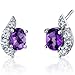 Sparkling Wave 1.50 Carats Amethyst Oval Cut CZ title=