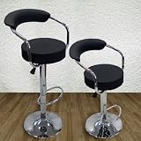 Modern Contemporary Adjustable Bar Stools, Set of 2