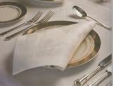 100% PURE IRISH LINEN DAMASK OVAL TABLECLOTH 70" x 108"