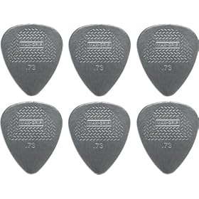 Dunlop Nylon MaxGrip Guitar Picks - 6 Pack, 0.73 mm