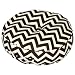 Greendale Home Fashions 20-Inch Round Floor Pillow Zig Zag fabric, Brown