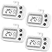 4 Pack Digital Refrigerator Freezer Thermometer,Max/Min Record Function with Large LCD Display