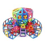 知育玩具　磁石ピース　モデルDIY　ペース92　積み木　ブロックの磁力建設ビル　想像力を育てる知育玩具　子供たちのおもちゃを形成させる （車輪・支架セット付き）