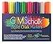 CHALK MARKERS, 8 color liquid chalk markers set with unique 5mm fine tip. Child friendly and exclusive for use on Non-Porous surfaces. 90 days