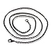 3.6mm Width Titanium Steel Black Mens / Womens Beveled Curb Chain Fashion Necklace-22 Inch