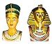 Egyptian King Tut & Queen Nefertiti Salt & Pepper Shakers