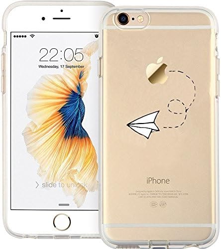 iPhone 6s Plus Case Clear, Vect iPhone 6 Plus Case TPU Soft Shock-Absorption Scratch-Resistant Slim Protective Cover for iPhone 6/6s Plus 5.5 inch(Paper Plane)