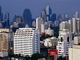 Skyline from Sukhumvit, Bangkok, Thailand Photographic Poster Print