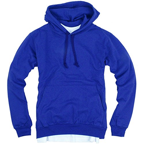 ililily Canvas long sleeve pullover hooded cotton lightweight sweatshirt