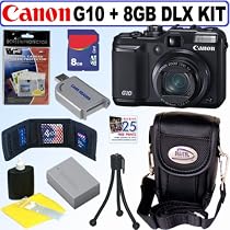 Canon Powershot G10 14.7MP Digital Camera + 8GB Deluxe Accessory Kit