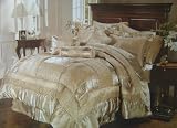 Review   / 11pc King Bed in a Bag Loretta Gold *Luxury*Comforter Set -1000tc Egyptian Cotton Sheet Set Included
