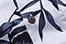 Palm Wave Men's Hawaiian Shirt Aloha Shirt M White with Navy Floral
