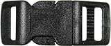 Black Plastic Side Release Paracord Bracelet Buckle (1/2") Pack of 25