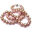 [Clearance] HinsonGayle AAA 7-8mm Pink Pearl Necklace and Earrings on 14K White Gold 17 Inches