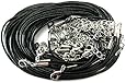 Rockin Beads Brand 20 Imitation Leather Cord Necklaces Black 18 Inch Lobster Claw Clasp