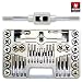 Pro-Grade SAE 40-Piece High-Strength Steel Alloy Hexagon Tap & Die Set - SAE #4 - 1/2"