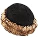 CL2192 Faux Leather With Faux Fur Trimmed Winter Fashion Hat (BLACK)