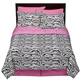 Xhilaration Zebra Print Bed in a Bag Comforter Shams Sheets Set Full Beddin ....