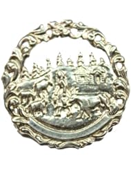 Sterling Silver Farm Scene Brooch