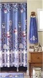 Birdsong Fabric Shower Curtain - Multi-colored Birdhouse Garden