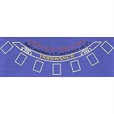 Trademark Poker Blue Felt Blackjack Layout 36-Inch x 72-Inch