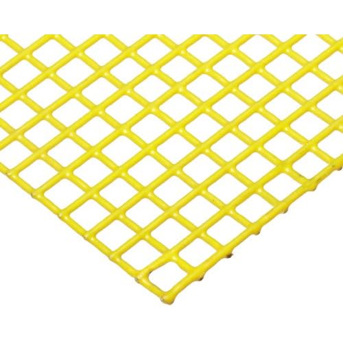 PVC Coated Welded Wire Mesh Panels, Yellow, 1/2 x 1/2 Mesh Count, 78