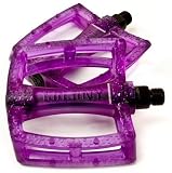 Colony Fantastic Plastic BMX Bike Pedals - Clear Purple