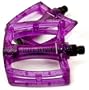 Colony Fantastic Plastic BMX Bike Pedals - Clear Purple