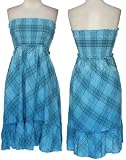 FUN & FLIRT Strapless Plaid Dress