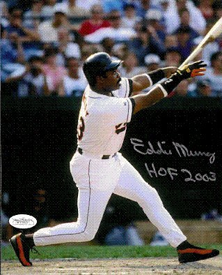 Autographed/Hand Signed Eddie Murray Baltimore Orioles 8x10 Photo