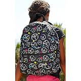 YakPak Splatter Peace Student Backpack BLACK