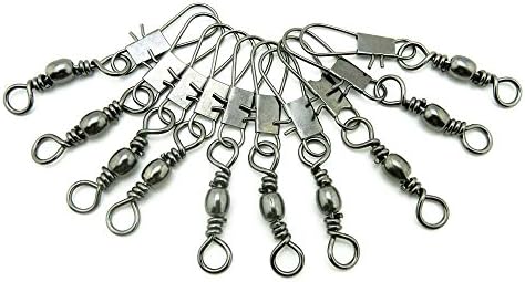 10 Pieces Test 37kg Cross Lock ID005-2I0 Swivel Fishing Tackle Fly Rings Coast Lock Snap Solid Ring Rolling Coastlock Sea Hooks Lures Ball Bearing Peche Pivot