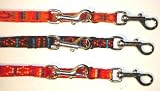 WILMA Nylon - Doppelfuehrleine 200cm in 2 Breiten und 4 Farben #2323