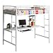 WE Furniture Sunrise Metal Twin/Workstation Bunk Bed - White
