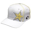 One Industries Rockstar Represent Men's Flexfit Racewear Hat w/ Free B&F Heart Sticker Bundle - White
