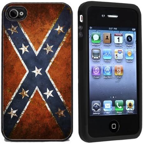 Confederate Rebel Flag Case - Apple iPhone 4 Case - iPhone 4s Case - Hard Plastic Case